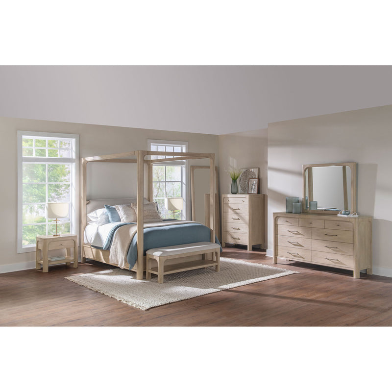 Flores - Eastern King Canopy Bed - Mango Color