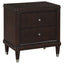 Niguel - 2 Drawer Nightstand With Felt Lined Top Drawer - Brown