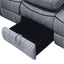 Zubaida - Two Tone Recliner Sofa With USB Port Drop Down Table