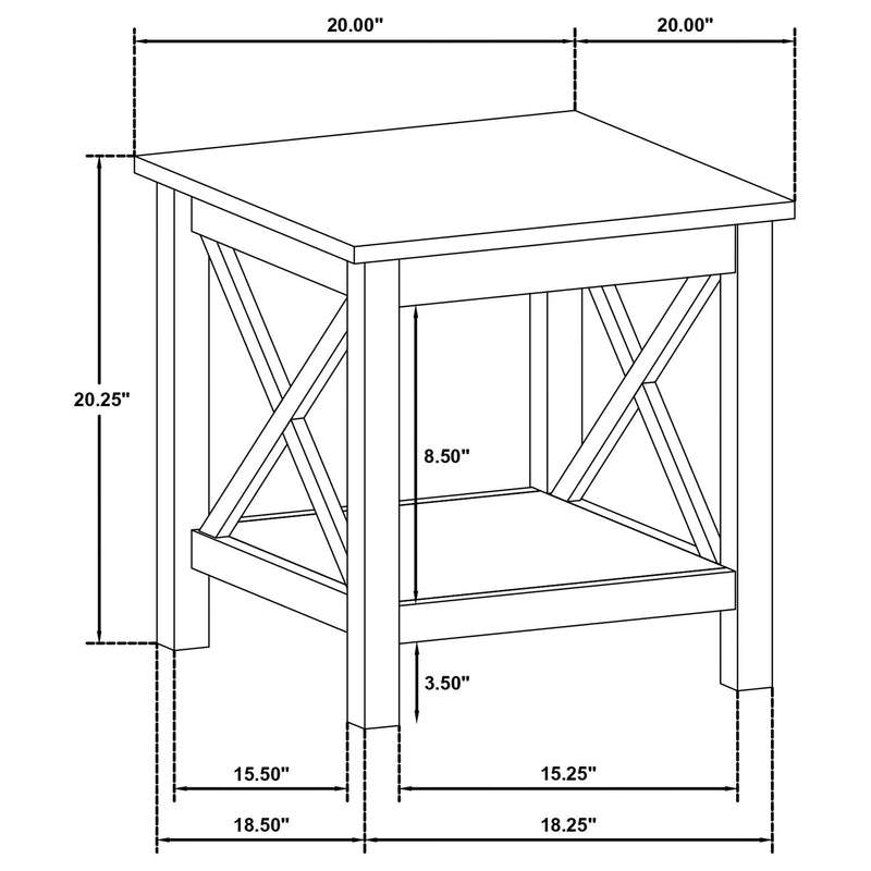 Slater - Table Set With X-Frame Design