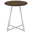 Burkhart - Round Height Bistro Bar Table - Brown Oak