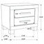 2 Drawer Nightstand - Brown Wood
