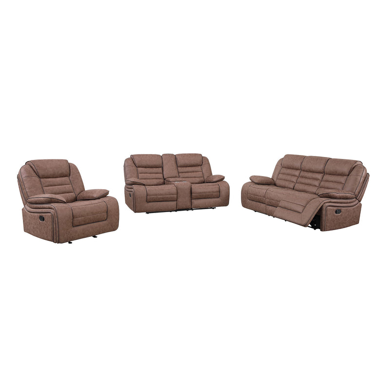 Lucius - Reclining Sofa With Manual Recline - Brown