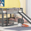 Low Bunk Bed With Slide, Fence And Ladder