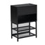 Platform Bed With 2 Tier Storage Shelves, Storage Cabinet