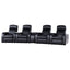 Greenfield - 4 Seater Home Theater With Wedge Console Recliners With Built In Storage And Cup Holders - Black