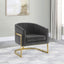 Tufted Barrel Accent Chair Upholstered Lounge Chair - Gray