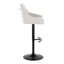 Hannah - Transitional Adjustable Barstool With Swivel With Rounded T Footrest (Set of 2)
