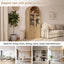 Tall Arched Top Storage Cabinet With 5 Tier Shelves, Soft Close Hinges