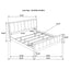 Eastern King Panel Bed With Upholstered Headboard And Footboard - Cappuccino