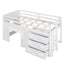 Loft Bed With Cabinet And Shelf