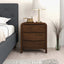 Lionel - Nightstand 3 Drawer Bed Side Table - Brown