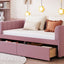 Upholstered Daybed With Ergonomic Design Backrest