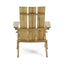 Outdoor Foldable Adirondack Chair With Slat Back - Natural
