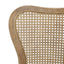Classic Retro Dining Chair (Set of 2) With Rattan Backrest - Dark Brown / Beige