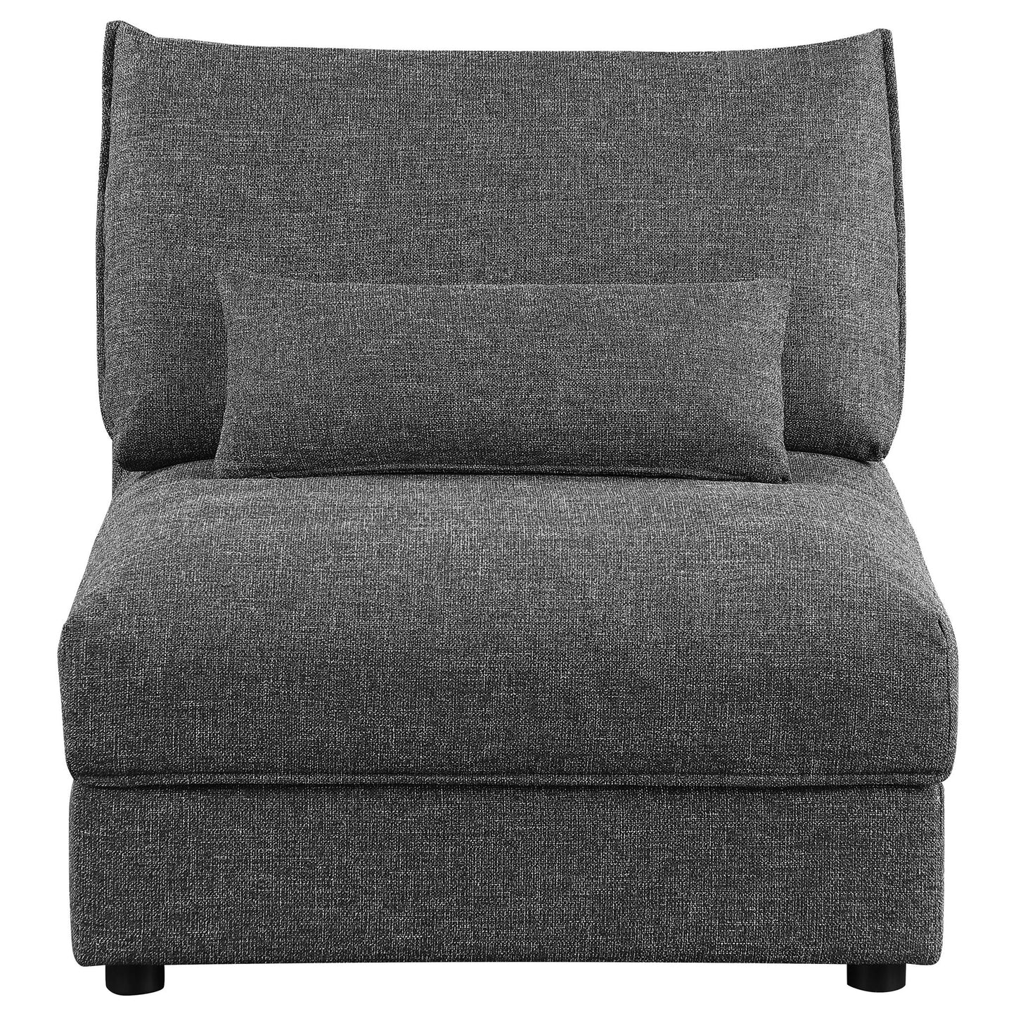 Wakefield - Upholstered Armless Slipper Chair - Black