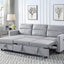 Ruby - Reversible Sleeper Sectional Sofa With Storage Chaise And Side Pocket - Light Gray
