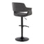 Vintage Flair - Mid Century Modern Adjustable Barstool With Swivel & Rounded T Footrest (Set of 2)