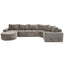 Modular Cloud Sectional Sofa Set, U-Shaped Upholstered Couch With Deep Seat