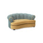 Halle - Rolled Arm Dog Sofa Bed - Gold / Blue