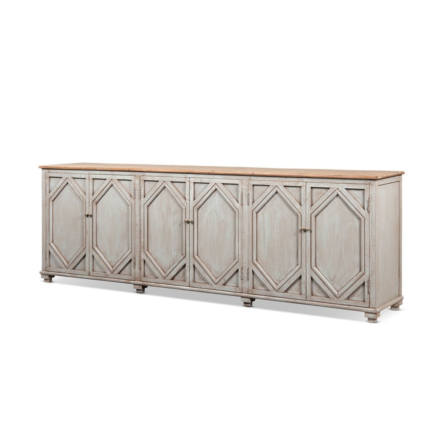 Colette - 6 Door Cabinet Sideboard - Brown