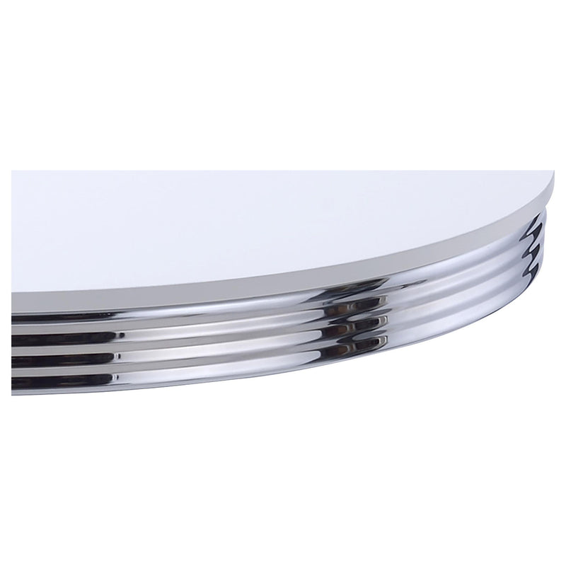 Retro Round Dining Table - White
