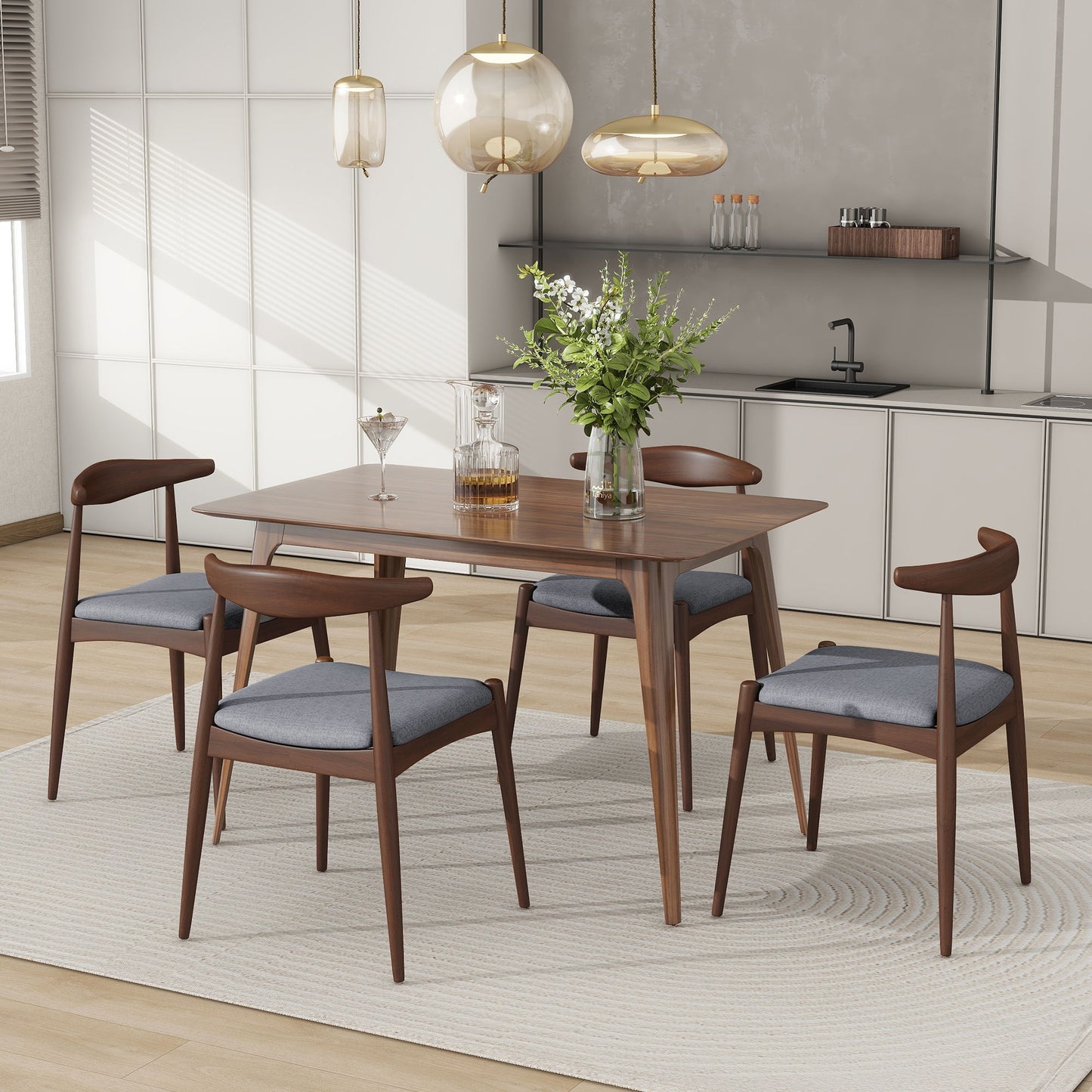 Dining Chairs With Ergonomic Backrest & Comfort Cushions (Set of 2)