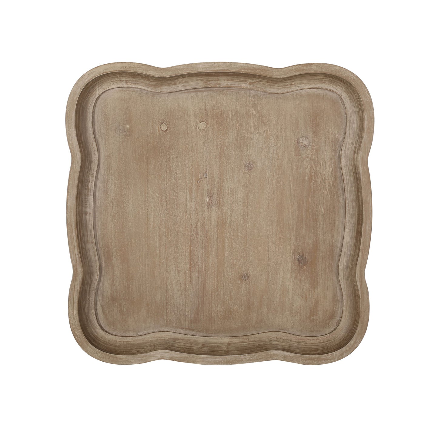 French Country Accent Table With Hourglass Design - Natural