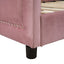 Upholstered Daybed With Classic Stripe Shaped Headboard