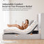 Caron - Queen Size Upholstered Wingback Bed With Adjustable Base Bundle Set - Ivory