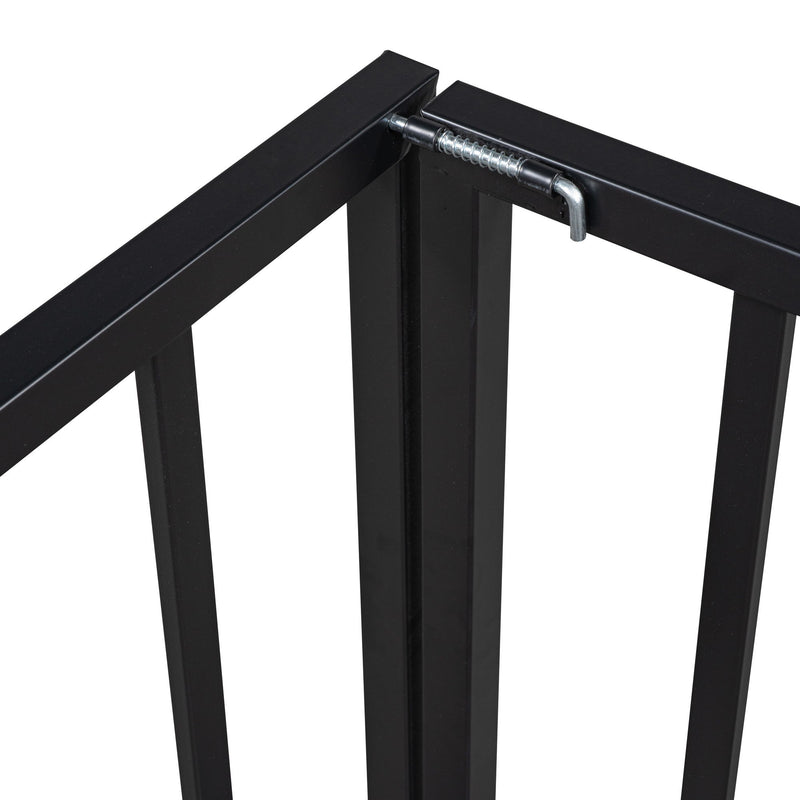 Metal Floor Bed Frame With Fence And Door