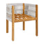 7 Piece Outdoor Dining Set With Table And Chairs - Beige / Teak / White