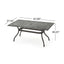 Celestine - Outdoor Cast Aluminum Dining Table With Floral Lattice Design And Umbrella Holder