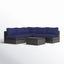 Seating Set With Cushions Handcrafted Wicker Design