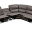 Kantu - Synthetic Leather Motion Sectional Sofa - Brown