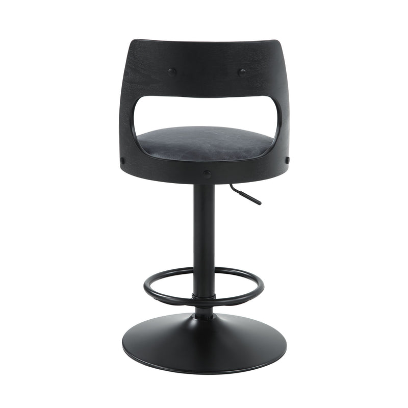 Sabi - Adjustable Stool With Swivel - Dark Brown