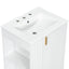 Classic Retro Bathroom Vanity With Sink, Door Shelf, Side Open Storage Frame