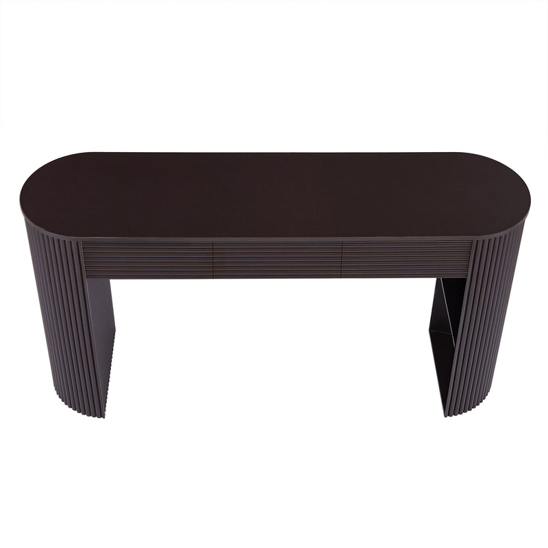 Retro Console Table With Storage, 3 Drawers