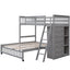 Bunk Bed With 6 Drawers And Flexible Shelves, Bottom Bed With Wheels