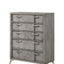 5 Drawer Chest Book Matched Veneers - Gray