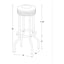 Bar Height Stool Vintage Style (Set of 2)