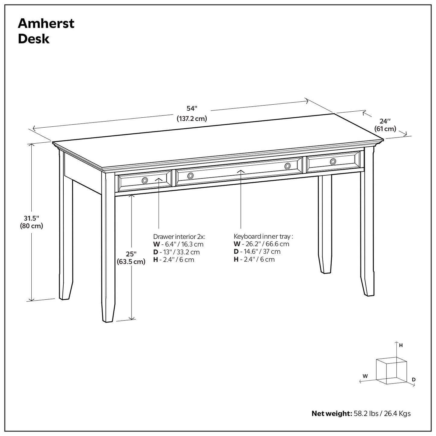 Amherst - Desk - Hickory Brown