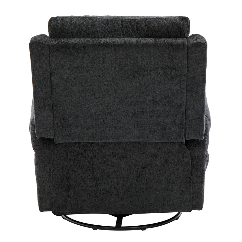 Manual Recliner Massage Chair With Swivel Rocker, 8 Massage Modes, Side Storage Pocket