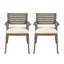 Helen - Outdoor Acacia Wood Dining Chair (Set of 2) - Gray / Creme