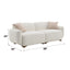 Darius - Boucle Sofa With 2 Toss Pillows - Beige