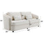Mariko - 3 Piece Living Room Set Sofa Loveseat Chair - Beige
