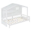 House Bed With Shelves, Window And Sparkling Light Strip On The Roof