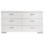 Dulcey - 6 Drawer Dresser With Accents, Bedroom Storage - Gloss White