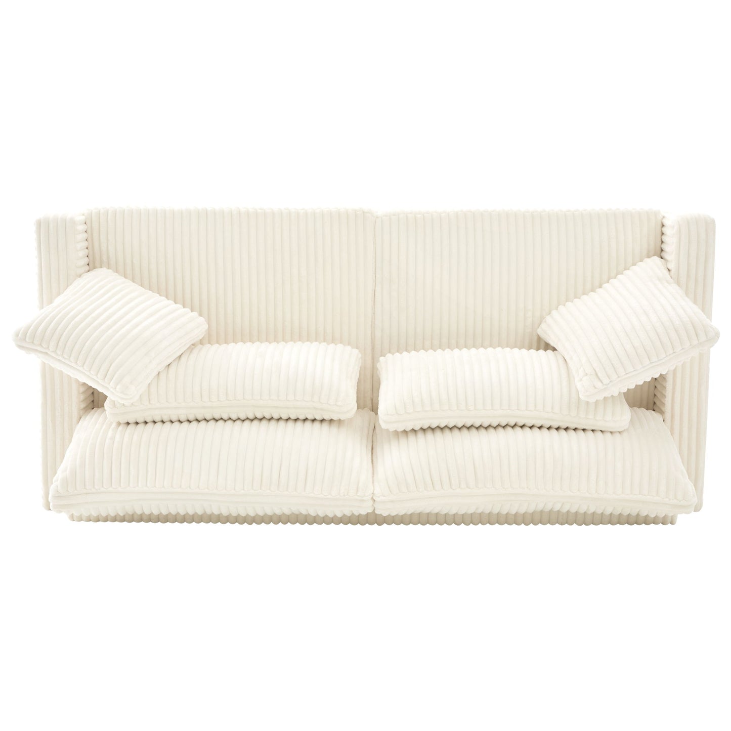 Modern Loveseat Sofa With 4 Pillows