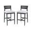 Modern Outdoor Bar Stools With Backrest And Footrest (Set of 2)